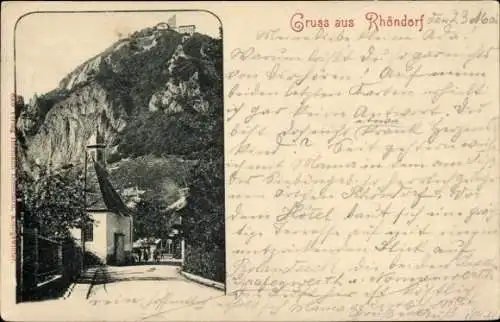 Ak Rhöndorf Bad Honnef am Rhein, Teilansicht