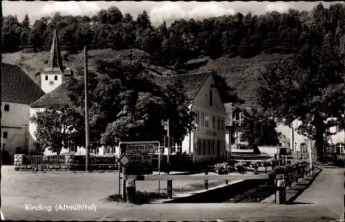 Ak Kinding in Oberbayern, Altmühltal, Teilansicht, Kirchturm