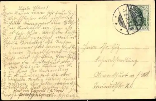 Ak Lindenfels im Odenwald, Teilansicht