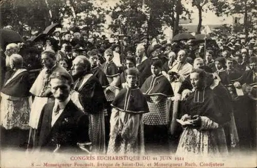 Ak Nancy Meurthe et Moselle, Congres Eucharistique du 21 Juin 1914, Monseigneurs Foucault et Ruch