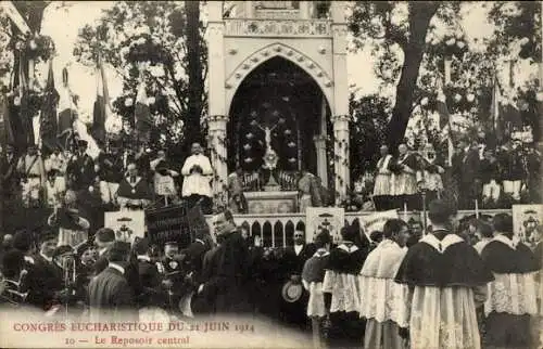 Ak Nancy Meurthe et Moselle, Congres Eucharistique du 21 Juin 1914, Le Reposoir central