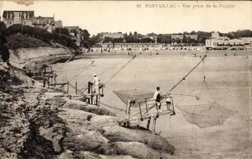 Ak Pontaillac Royan Charente Maritime, vue prise de la Falaise