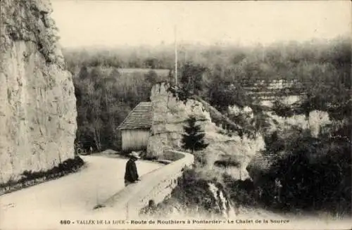 Ak Mouthiers sur Boëme Charente, Route a Pontariler, le Chalet de la Source, Vallee de la Loue