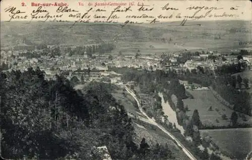 Ak Bar sur Aube, Blick von Sainte-Germaine