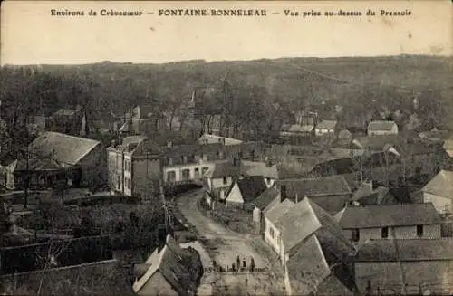 Ak Fontaine-Bonneleau Oise, vue prise au-dessus du Pressoir