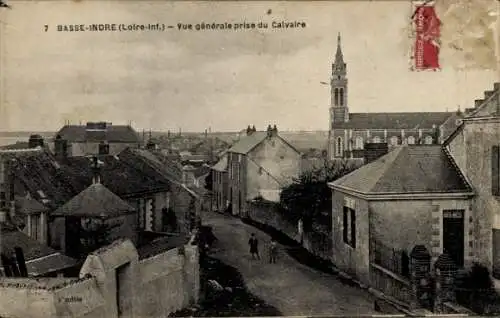 Ak Basse Indre Loire-Atlantique, vue generale prise du Calvaire