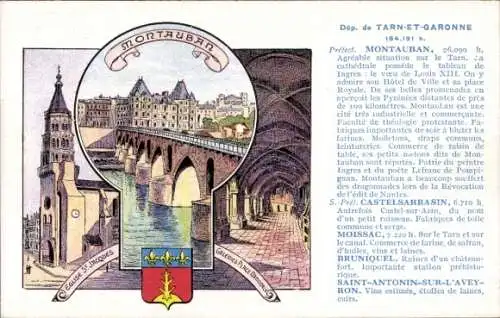 Wappen Litho Montauban Tarn et Garonne, St. Jacques Kirche, Galerien