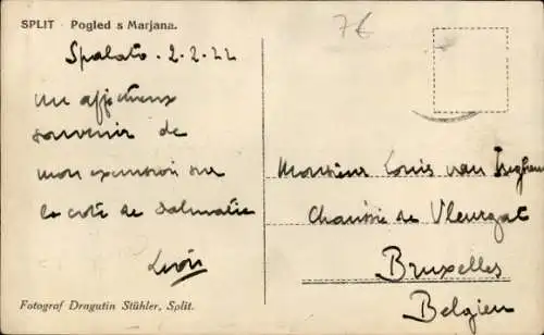 Ak Split Kroatien, Marjan, Teilansicht