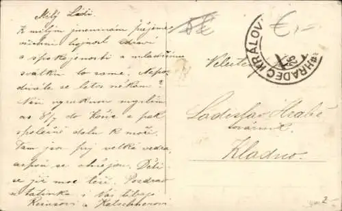 Ak Hradec Králové Königgrätz Stadt, Uferpartie