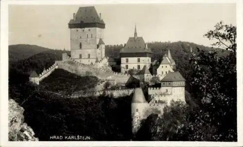 Ak Karlštejn Karlstein Mittelböhmen, Burg