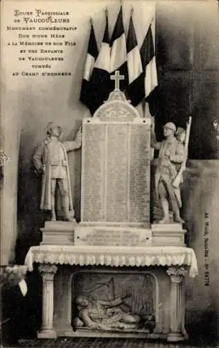 Ak Vaucouleurs Meuse, Eglise Paroissiale, Monument Commemoratif