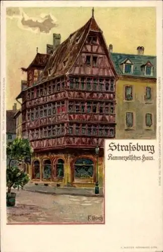 Künstler Ak Hoch, F., Straßburg Elsass Bas Rhin, Kammerzellsches Haus