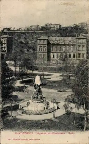 Ak Saint Étienne Loire, Monument des Combattants, Musee