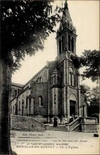 Ak Monclar de Quercy Tarn et Garonne, Kirche