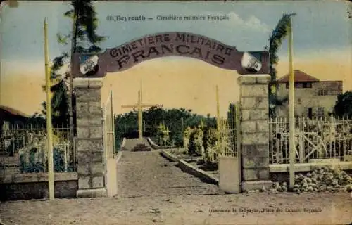 Ak Beirut Beirut Libanon, französischer Militärfriedhof