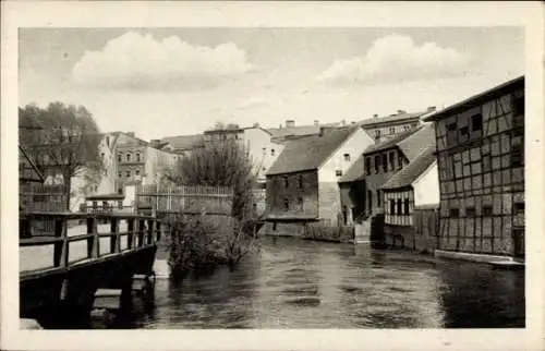 Ak Bydgoszcz Bromberg Westpreußen, Alter Winkel, Fachwerkhäuser