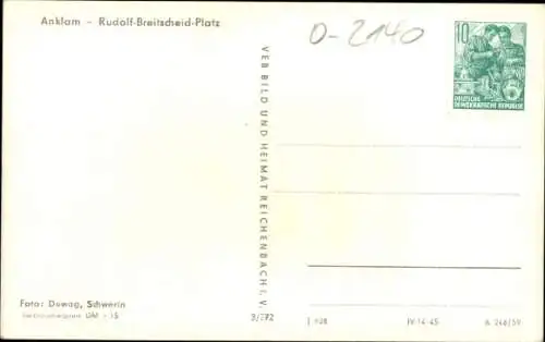 Ak Anklam in Mecklenburg Vorpommern, Rudolf-Breitscheid-Platz