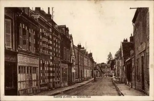 Ak Lorris Loiret, Grande-Rue