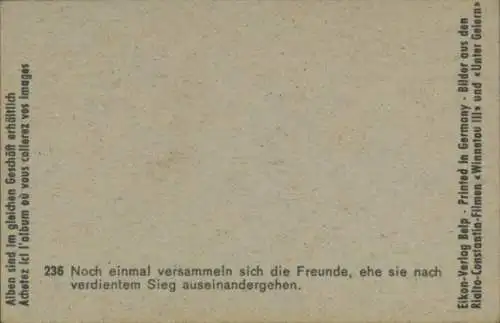 Sammelbild Karl May, Filmszene, Winnetou III, Unter Geiern, Nr. 236