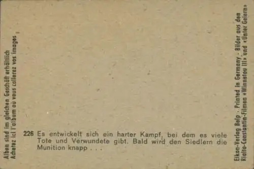 Sammelbild Karl May, Filmszene, Winnetou III, Unter Geiern, Nr. 226