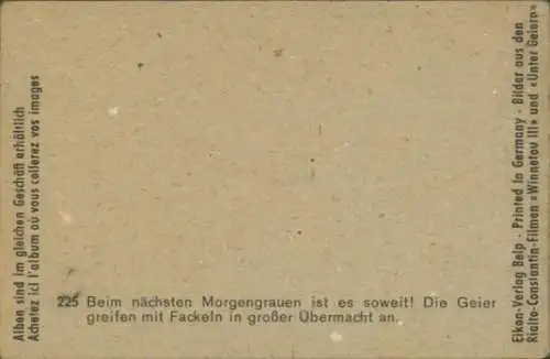 Sammelbild Karl May, Filmszene, Winnetou III, Unter Geiern, Nr. 225