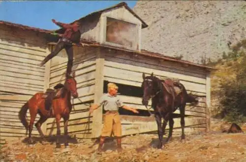 Sammelbild Karl May, Filmszene, Winnetou III, Unter Geiern, Nr. 207