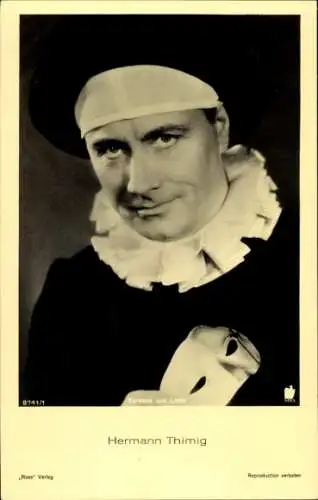 Ak Schauspieler Hermann Thimig, Filmszene Karneval und Liebe