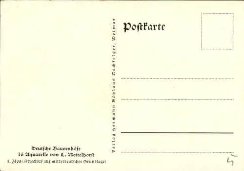 Künstler Ak Nettelhorst, L., Zips Slowakei, Deutsche Sprachinsel, Dorf