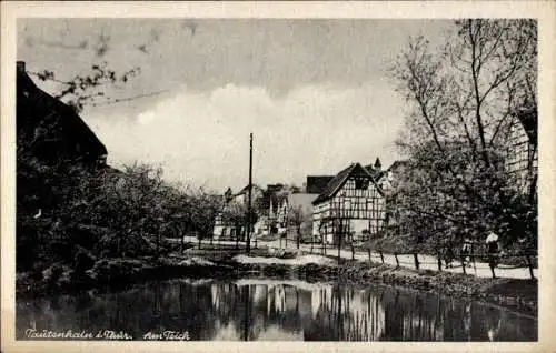 Ak Tautenhain in Thüringen, Teich