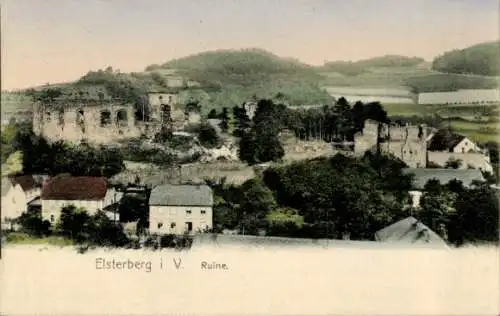 Ak Elsterberg im Vogtland, Ruine