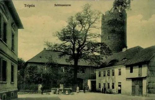 Ak Triptis in Thüringen, Schlossturm