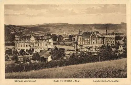 Ak Bad Köstritz an der Weißen Elster Thüringen, Gärtner Lehranstalt, Landwirtschaftliches Institut