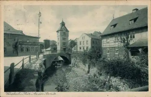 Ak Wurzbach im Saale Orla Kreis, Sormitz, Turm