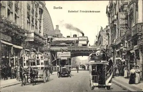 Ak Berlin Mitte, Bahnhof Friedrichstraße, Eisenbahn, Verkehr