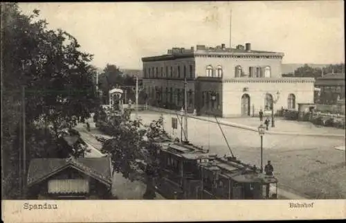 Ak Berlin Spandau, Bahnhof