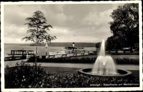 Ak Altenhof Schorfheide am Werbellinsee, Werbellinsee, Springbrunnen