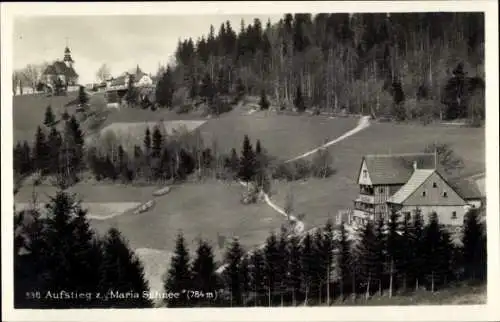 Ak Kłodzko Glatz Schlesien, Aufstieg zur Maria Schnee