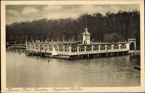 Ak Berlin Treptow, Kaiser Bad Garten