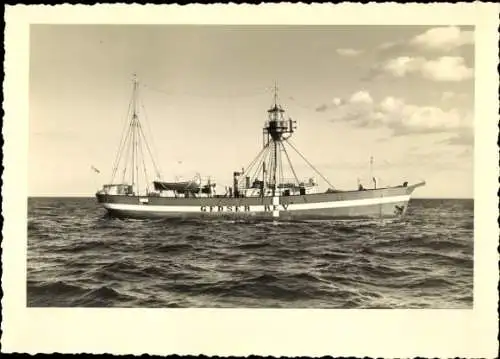 Ak Dänisches Feuerschiff Gedser Rev, Leuchtfeuerschiff