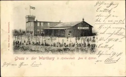 Ak Halberstadt am Harz, Gastwirtschaft Wartburg