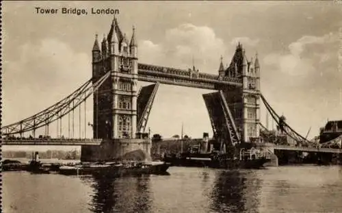 Ak London Stadt England, Tower Bridge