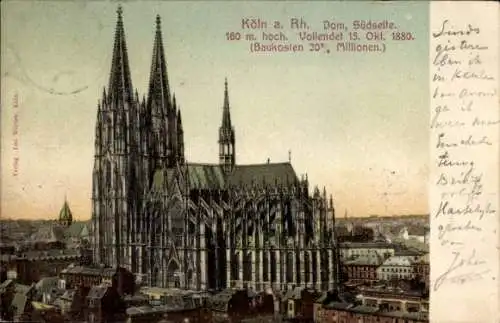 Ak Köln am Rhein, Dom, Südseite