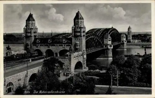 Ak Köln am Rhein, Hohenzollernbrücke