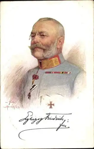 Künstler Ak Kuk Feldmarschall Erzherzog Friedrich