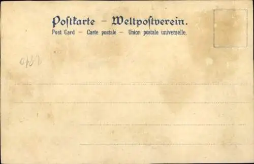 Künstler Litho Doppelschrauben-Dampfer Meteor, Deck