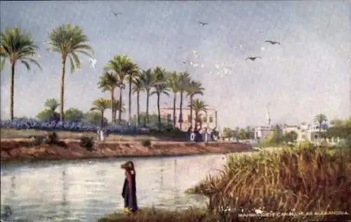 Ak Alexandria Ägypten, The Mahmoudieh Canal, Tuck 7203