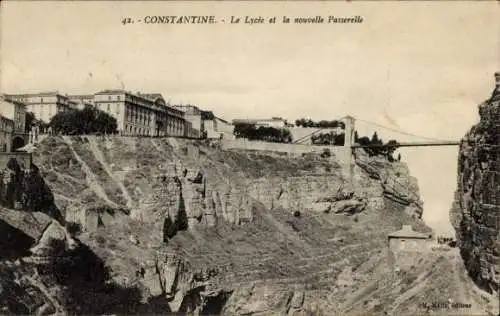 Ak Constantine, Algerien, High School, neue Passerelle