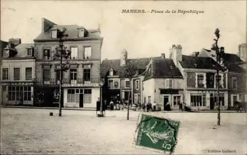 Ak Mamers Sarthe, Place de la Republique