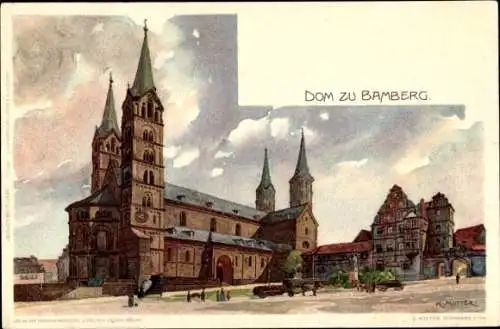 Künstler Litho Mutter, K., Bamberg, Der Dom