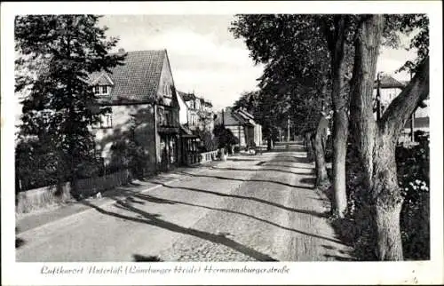 Ak Unterlüß Unterlüss Lüneburger Heide, Hermannsburger Straße